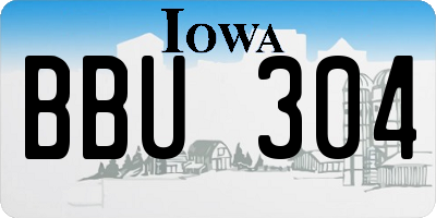 IA license plate BBU304