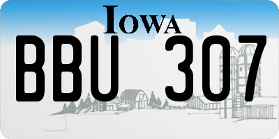 IA license plate BBU307