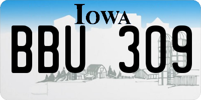 IA license plate BBU309