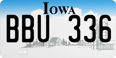 IA license plate BBU336