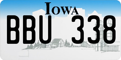 IA license plate BBU338