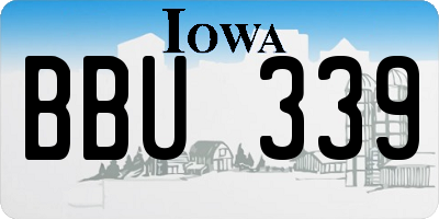 IA license plate BBU339