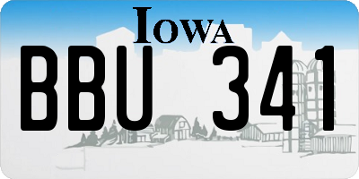 IA license plate BBU341
