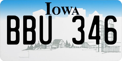 IA license plate BBU346