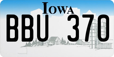 IA license plate BBU370