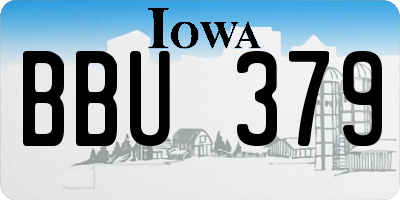 IA license plate BBU379