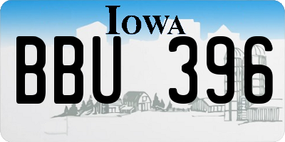 IA license plate BBU396