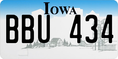 IA license plate BBU434