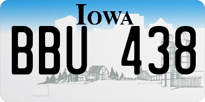 IA license plate BBU438