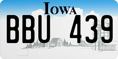 IA license plate BBU439