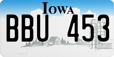 IA license plate BBU453