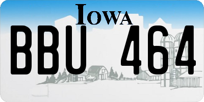 IA license plate BBU464