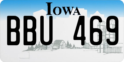 IA license plate BBU469