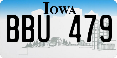 IA license plate BBU479