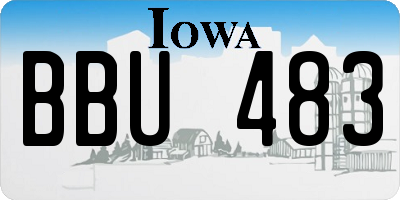 IA license plate BBU483