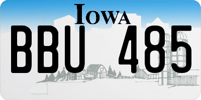 IA license plate BBU485