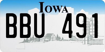 IA license plate BBU491