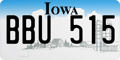 IA license plate BBU515