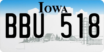 IA license plate BBU518