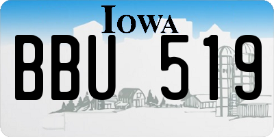 IA license plate BBU519