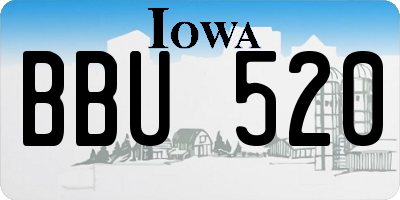 IA license plate BBU520