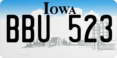 IA license plate BBU523