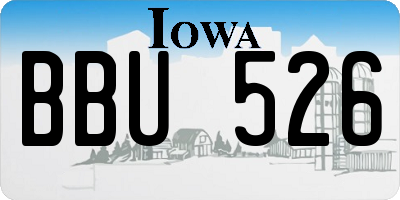 IA license plate BBU526