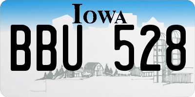 IA license plate BBU528