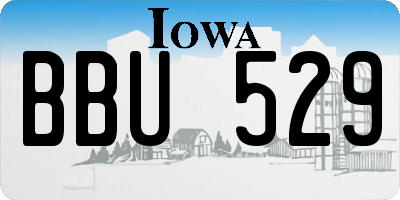 IA license plate BBU529