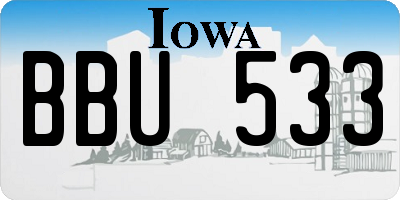IA license plate BBU533