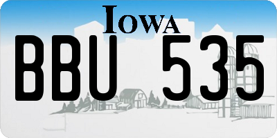 IA license plate BBU535