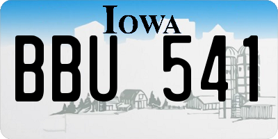 IA license plate BBU541