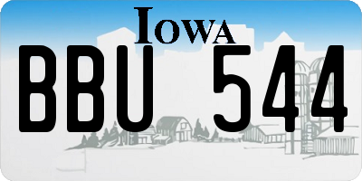 IA license plate BBU544