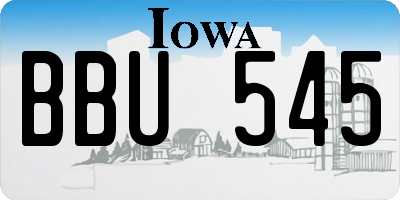 IA license plate BBU545