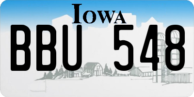 IA license plate BBU548
