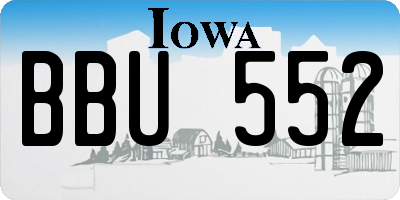 IA license plate BBU552