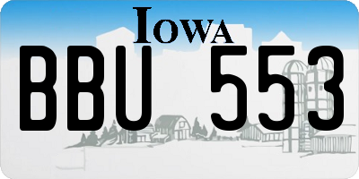 IA license plate BBU553