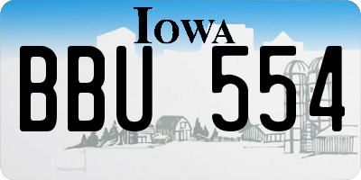 IA license plate BBU554