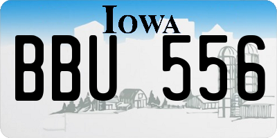 IA license plate BBU556