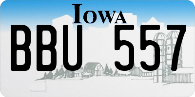 IA license plate BBU557