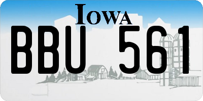 IA license plate BBU561