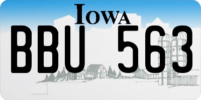 IA license plate BBU563