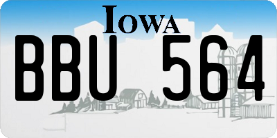 IA license plate BBU564