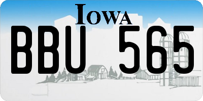 IA license plate BBU565