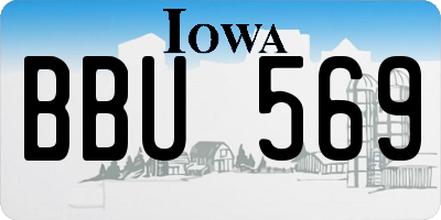 IA license plate BBU569
