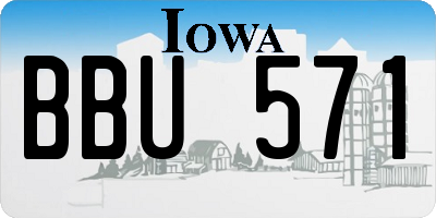 IA license plate BBU571