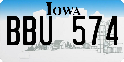 IA license plate BBU574