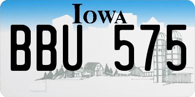 IA license plate BBU575