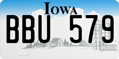 IA license plate BBU579
