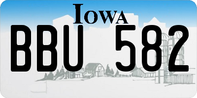 IA license plate BBU582